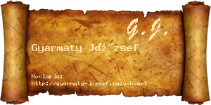Gyarmaty József névjegykártya