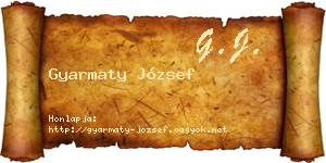 Gyarmaty József névjegykártya